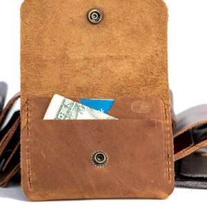 Portafoglio porta carte in pelle ecologica conciata a mano con garanzia a vita / Elegante e minimalista / Regalo perfetto per chiunque sulla tua lista