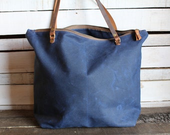 Waxed Canvas Bag | Tote Bag | Crossbody Bag | XL | Made in USA | The Big Original Minimalist Tote