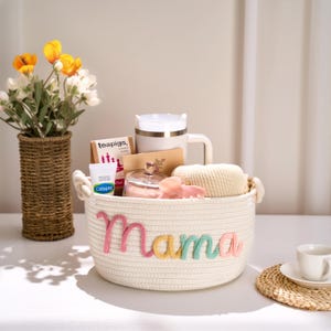 Name Handmade Basket | Home Storage | Baby Shower Gifts | Baby Toys Basket | Toy Basket | Baby Name Gift