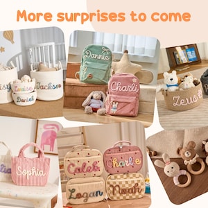 Custom Kids Backpack With Name | Corduroy for Kids | 8 Colors | Option Icons | 11" x 15" image 8