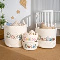 Name Handmade Basket | Home Storage | Baby Shower Gifts | Baby Toys Basket | Toy Basket | Baby Name Gift