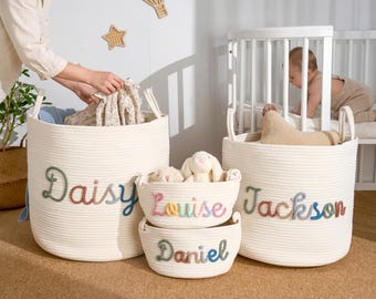 Custom Handmade Basket | Cotton rope weaving | Storage Basket | XS-XL | Option Icons