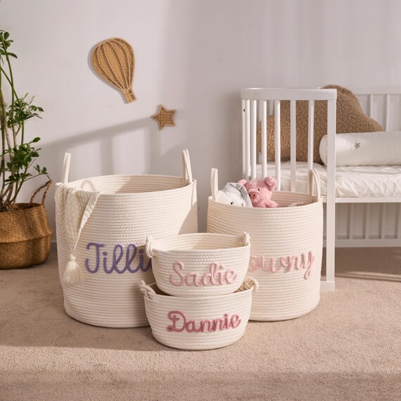 Custom Handmade Basket | Cotton rope weaving | Storage Basket | XS-XL | Option Icons