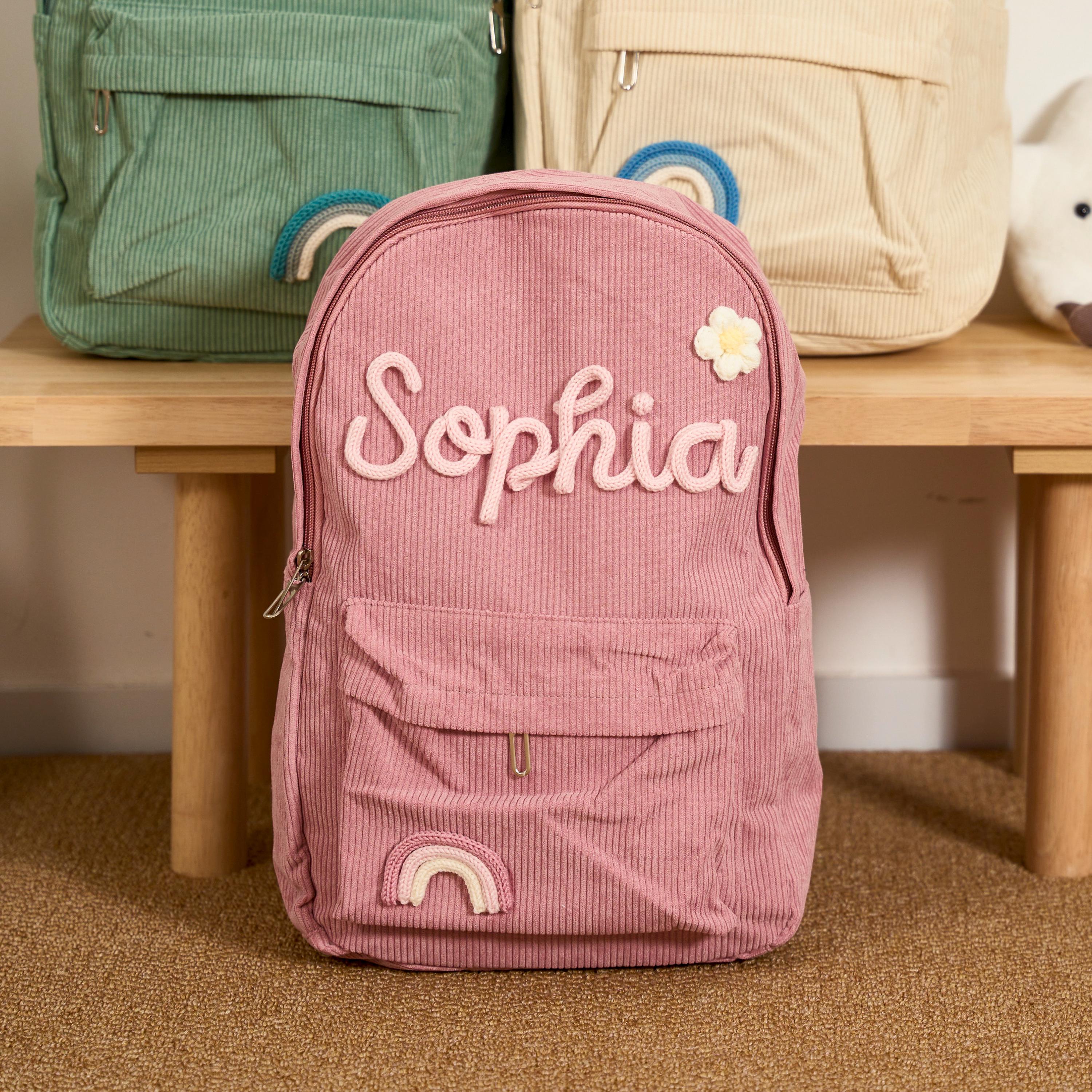 Custom Kids Backpack With Name | School Bag | Toddler Book Bag | School ...