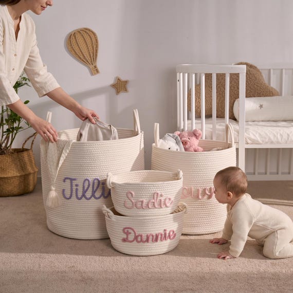 Custom Handmade Basket | Cotton rope weaving | Storage Basket | XS-XL | Option Icons