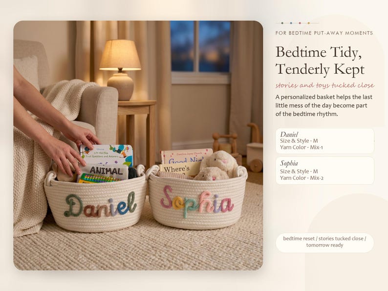 Custom Handmade Basket | Cotton rope weaving | Storage Basket | XS-XL | Option Icons image 4