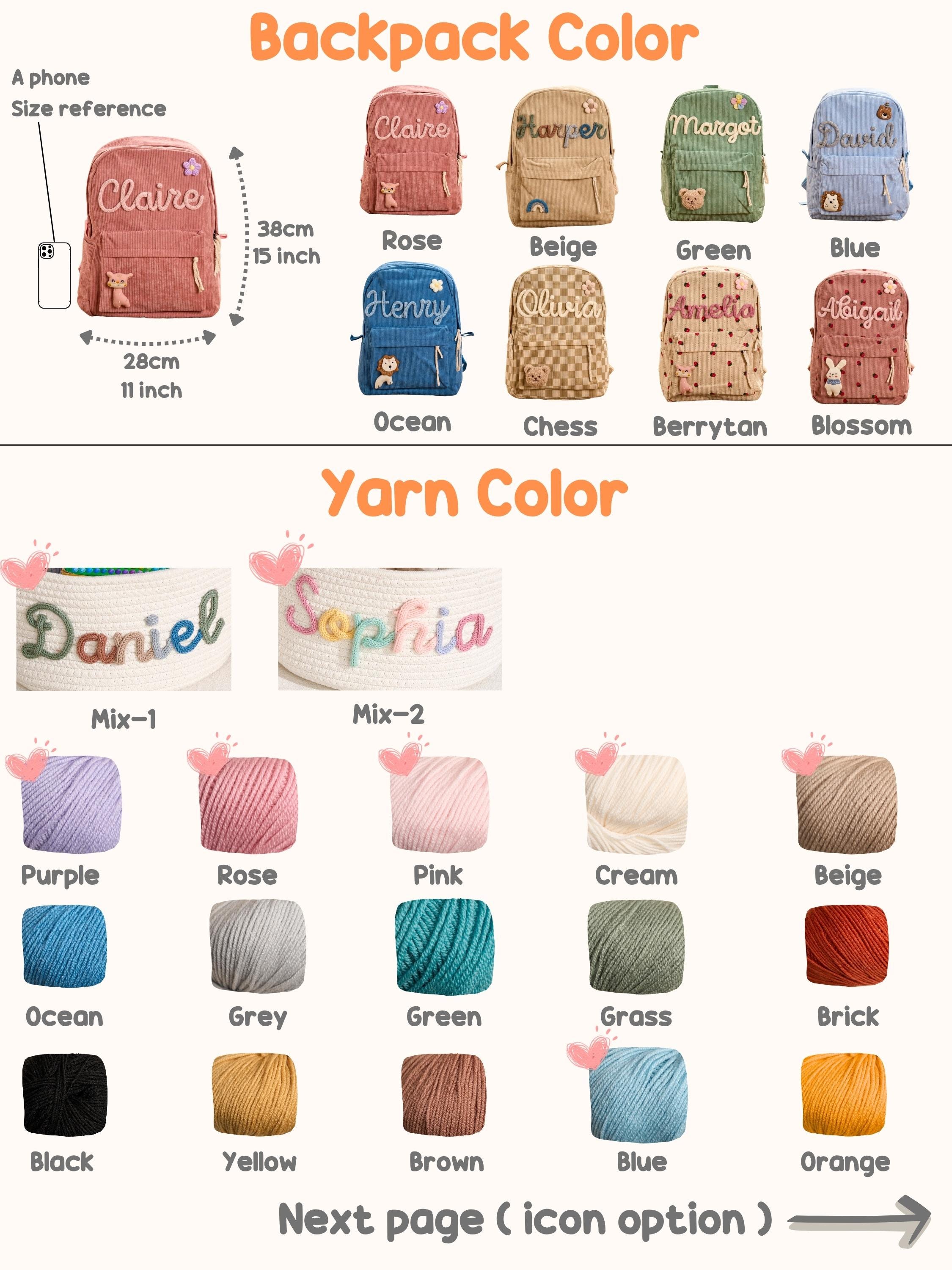 Custom Corduroy Kids Backpack | Personalized School Book Bag - Etsy