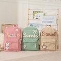 Custom Kids Backpack With Name | Corduroy for Kids | 8 Colors | Option Icons | 11" x 15" product logo