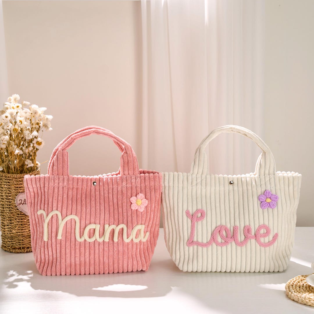Custom Tote Bag | Corduroy for Kids | Personalized Custom Name | 4 ...