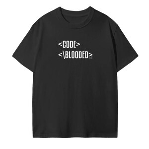 Code Blooded | The Tech Garage | Regular Fit Drop Shoulder Seamless T-Shirt