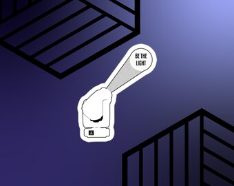 Wees het licht | De technische garage | Kiss-cut sticker