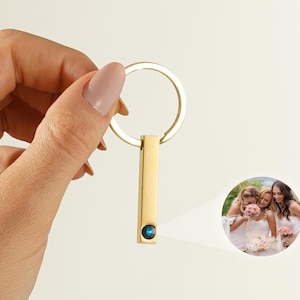 Custom Photo Projection Keychains, Personalized Picture Inside Keychains, Picture Keyring, Christmas Gift, Gift For Her, Memorial Photo Gift