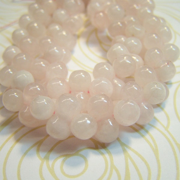 Rose Quartz Interlocking Peanut Shaped Beads