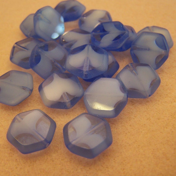 Six Sided Flat Sapphire Bead