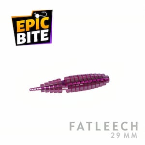 FatLeech 1.14&quot; (29mm) Floating Soft Silicone Bait 20pcs | Micro Jig Lure for Perch Crappie Trout Panfish XUL Finesse AJING | Ice Soft Bait