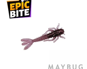 EpicBite MayBug 30mm 1.18&quot; Floating Silicone Mayfly Larva 20pcs | Micro Jig Soft Bait for Trout Perch Roach Panfish Chub Ice AJING Fishing
