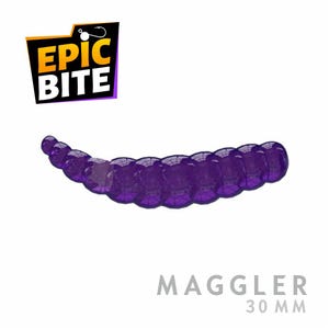 EpicBite Maggler 30mm 1.18&quot; Floating Silicone Grub Bait 20pcs | Micro Jig Soft Lure for Perch Roach Tench Crappie Panfish XUL AJING Fishing