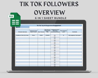 Tik Tok Followers Social Media Management sheets-Instagram- Overwhelmed-Need to keep track of your followers-Simple Printable here to help.