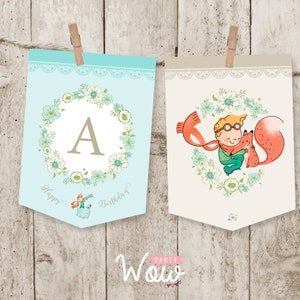 Banner, pennants, pennant little prince, pennant the little prince, birthday prince, the little prince