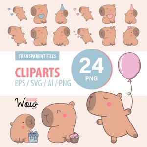 Capybara digital images, png files, digital capybara eps, capybara ai, svg images, capybara party