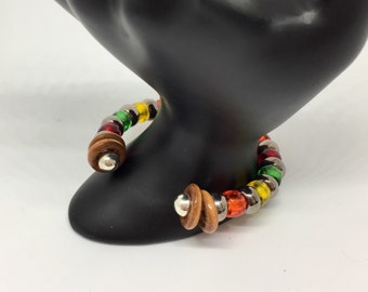 Open Bangle style Rainbow Bracelet