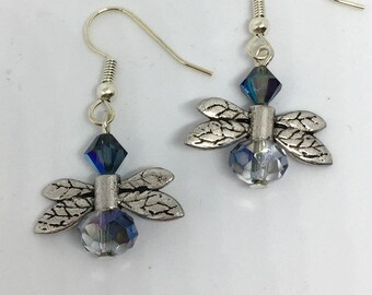 Montana Swarovski Crystal Dragonfly Earrings