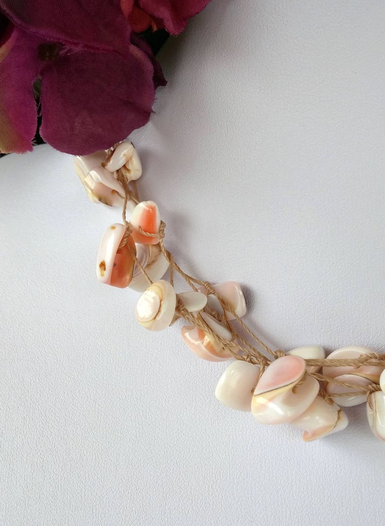 Sea Shells on a rope Necklace image 2