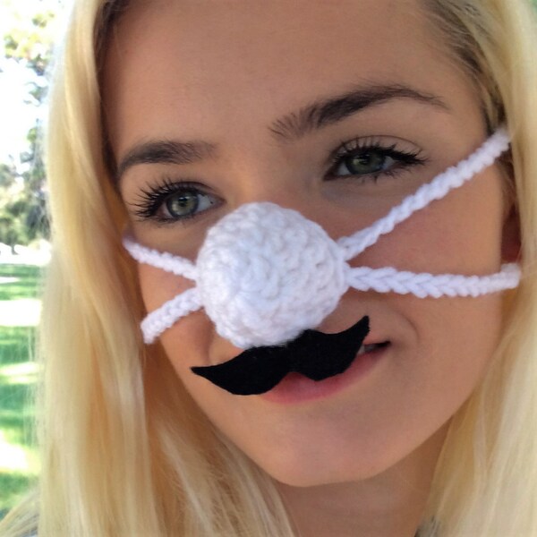 Fun Mustache Nose Warmer, Nose Cozy, Party Supply Theme, Tween, Teen, Adult, Unisex, Gag Gift, Outdoor Warm Nose, Stocking Stuffer Filler