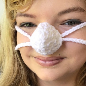 NOSE WARMER White as snow by Aunt Marty. Unisex gift vegan friendly, Frozen nose cover. perfect fun gift idea image 9