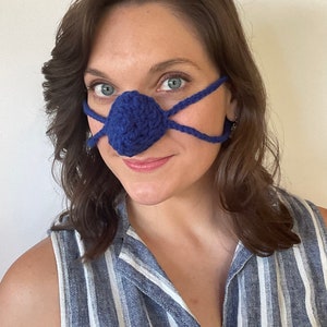 NOSE WARMER  True Blue  Nose Cozy  Unisex  Gag Gift Nose Mitten Winter Cold Weather Accessories Hats Caps Nose Heater Party Favor Novelty