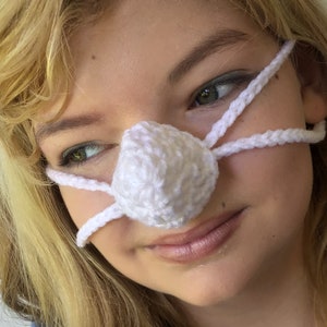 NOSE WARMER White as snow by Aunt Marty. Unisex gift vegan friendly, Frozen nose cover. perfect fun gift idea image 10