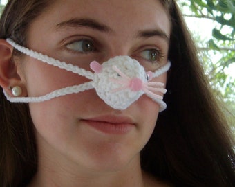 Kitty Cat Nose warmer by Aunt Marty; unisex vegan Friendly; outdoor nose hat; gift under 10;  winter wear;  teachers gift