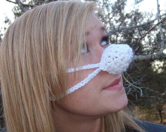 White as Snow Nose Warmer, Nose Cozy, Woman, Man, Teen, Tween, Senior Citizens