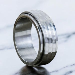 Simple Stainless Steel Spinner Ring, Handmade Band Ring ,Meditation Spinner Band ring ,Stylish Man's Band ,Everyday Wear Band Ring, Gift