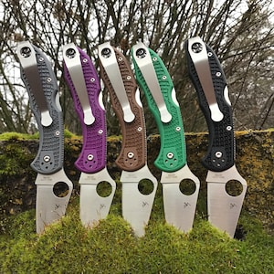 Spyderco Long Deep Carry Titanium Pocket Clip | LynchNW Original Design - USA Made | Guaranteed for Life | Designed for Spyderco FRN Models