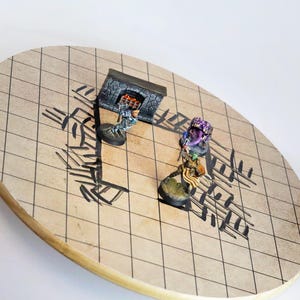 Spielbrett aus Holz trocken abwischbar Lazy Susan für D&D Spiele