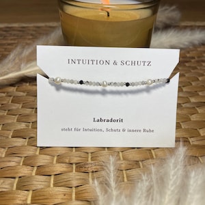 Schutzarmband mit Labradorit Edelsteinen und Süßwasserperlen mit 925 Silber Perlen| Armband zum Schutz negativer Energien| Geschenk Freundin