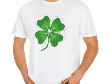 Ropa de trébol de la suerte para la celebración de San Patricio: camiseta unisex con gráfico de trébol de la suerte irlandés
