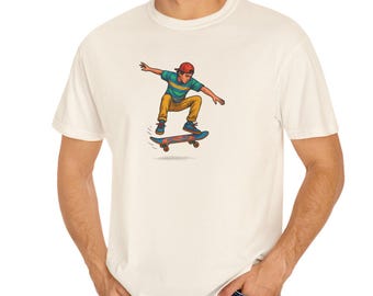 Skateboard Graphic T-Shirt, Unisex Streetwear, Ethically Sourced Cotton