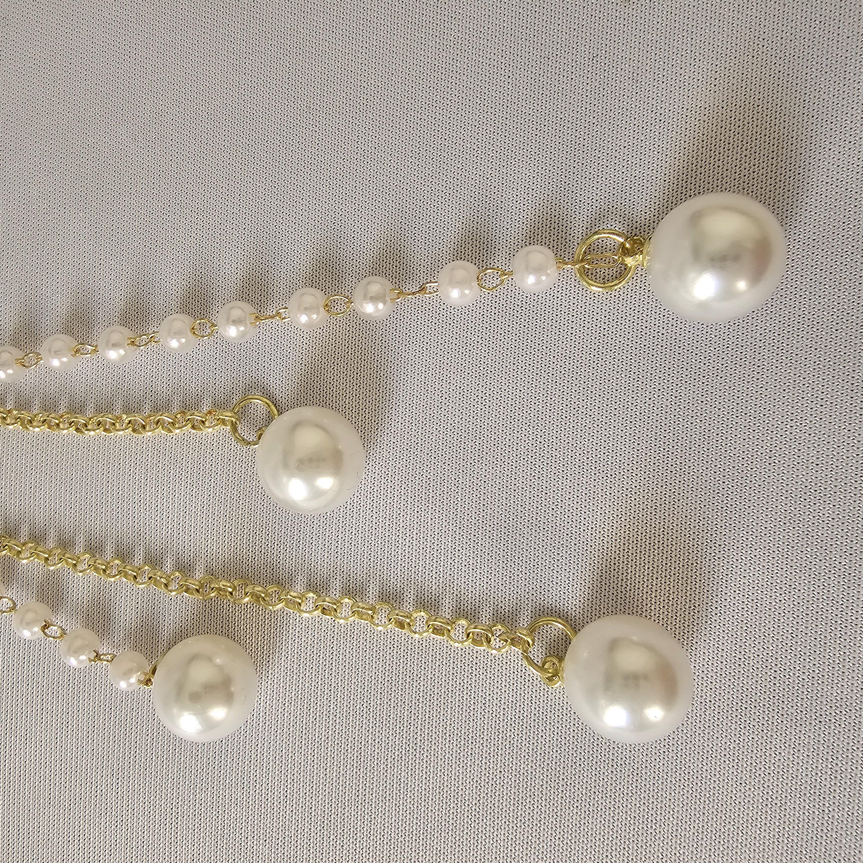 Angel Wing Hair Clip - Rhinestone Pearl Tassel Gold 