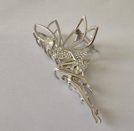 Rhinestone Fairy Hair Clip - Silver Stainless Steel Scarf  display picture 3