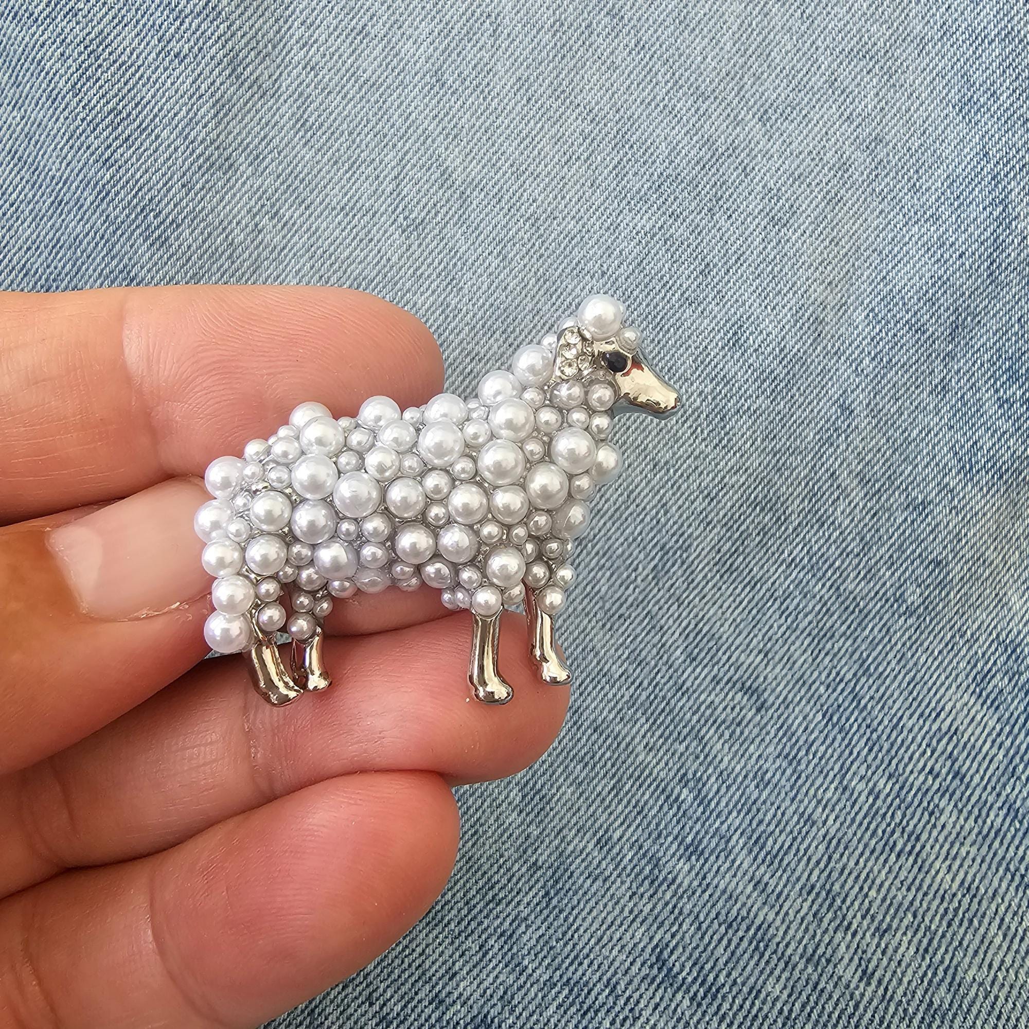 Spille Di Perle A Forma Di Pecora - Accessori Carini Per Vestiti - Foto 2