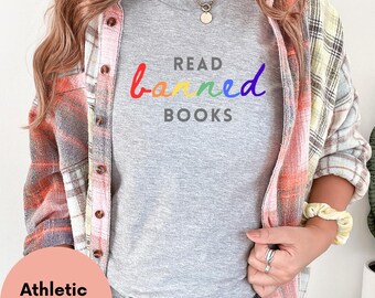 Read Banned Books Rainbow Unisex Jersey Short Sleeve Tee
