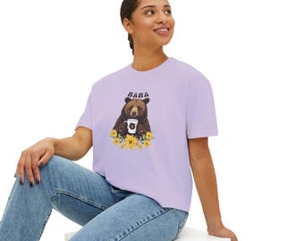 Floral Mama Bear T-Shirt: Coffee Lover Mom Life Tee