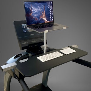 Treadmill Laptop Desk, Attachment for Treadmills, Laptop tray for Treadmill, Laptop Holder, Perfect for work from home, Patented Design