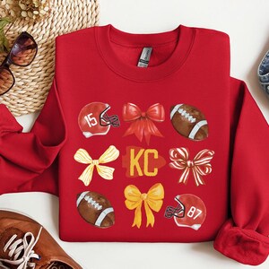 KC Chiefs-sweater, Kansas City voetbalsweater, retro Gameday sweater met ronde hals, KC voetbalfans trui, Kansas City Lovers Gift