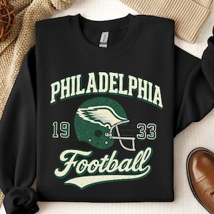 Philadelphia Football Sweatshirt, Retro Game Day Crewneck Sweatshirt, Vintage Philly Fan Sweatshirt, Philly Sports Shirt, Football Fan Gifts