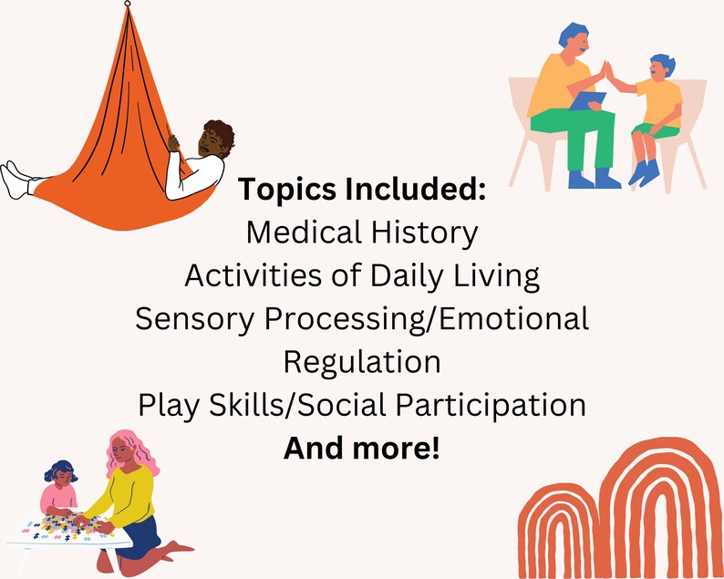 Pediatric Occupational Therapy Evaluation Caregiver Questionnaire - Etsy
