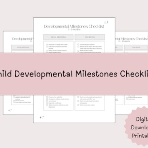 Developmental Milestones Checklist