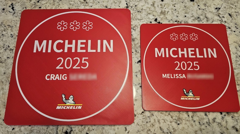 Custom 2-Sided Michelin Star Wall Plaque, Gift For Chef, Cook, Restaurant or MOM (DAD too!)! image 5